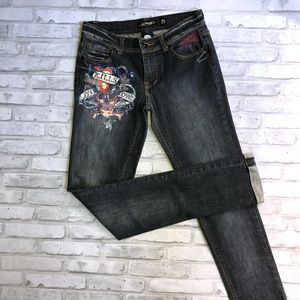 EdHardy Skull Love kills slowly jeans size 25